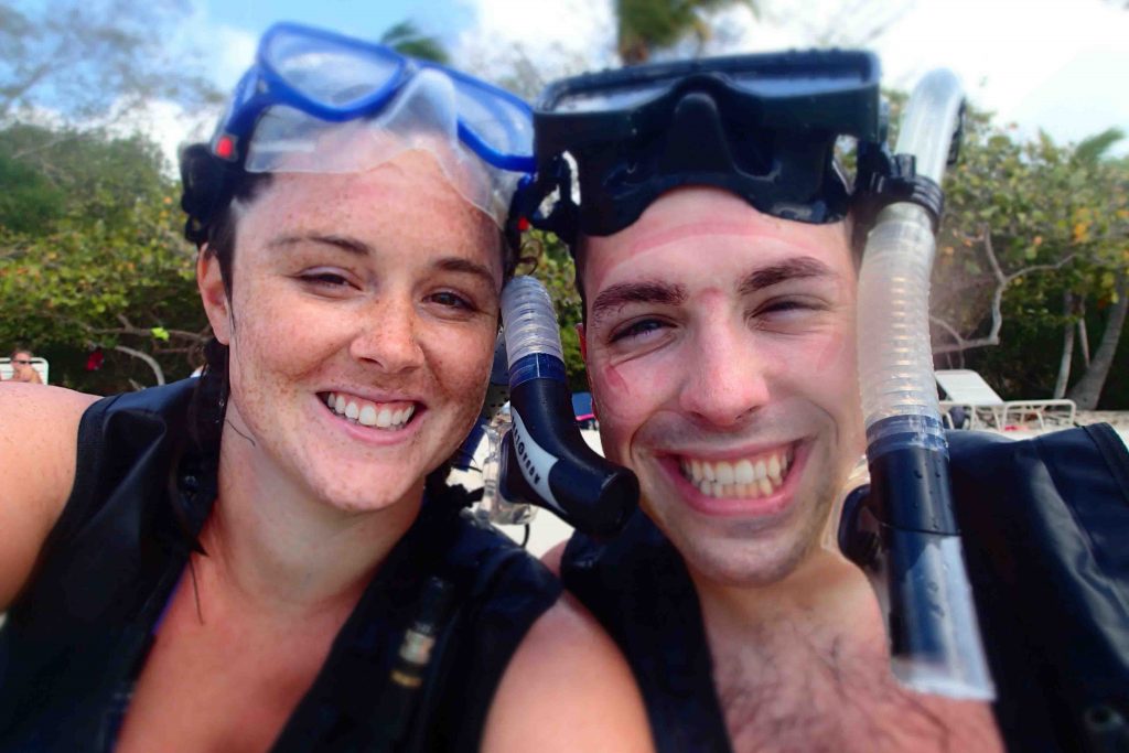 Enjoying a catamaran and snorkeling adventure in the US Virgin Islands!