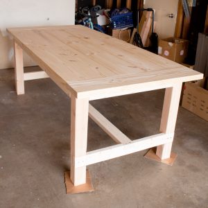 Looking for uncomplicated plans to build your own kitchen table? This DIY Farmhouse Table turned out beautifully!