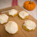 Frosted pumpkin cookies are the perfect way to celebrate fall! Try these next time you're looking for the perfect pumpkin recipe! | Teaspoon of Nose
