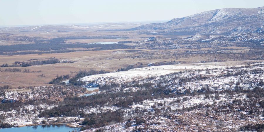 Hiking in the Wichita Mountains Wildlife Refuge in southwest Oklahoma gets even better in the snow! | Teaspoon of Nose