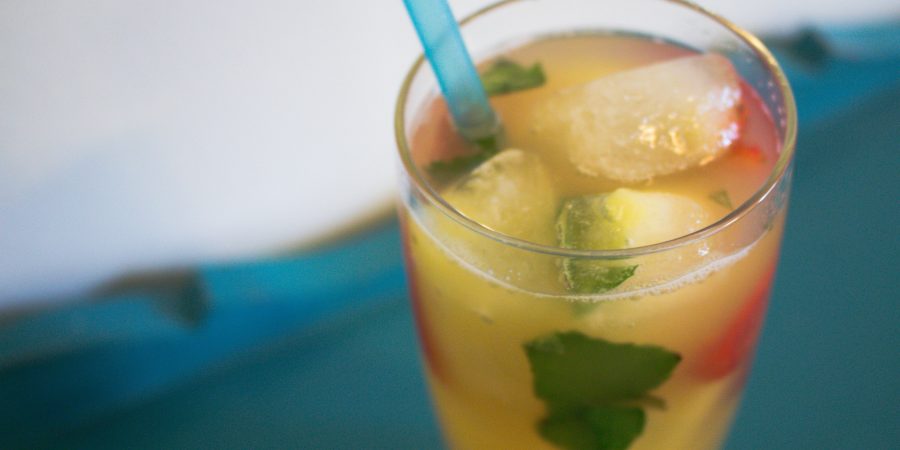 Pineapple strawberry punch makes the perfect mocktail for a summer afternoon! | Teaspoon of Nose