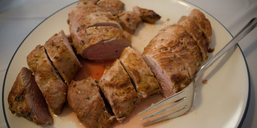 This pork tenderloin recipe is as simple as marinate, brown, and bake! | Teaspoon of Nose
