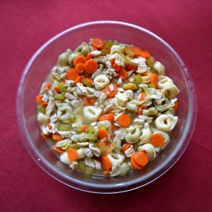 Tortellini chicken soup is a twist on a rainy day classic!