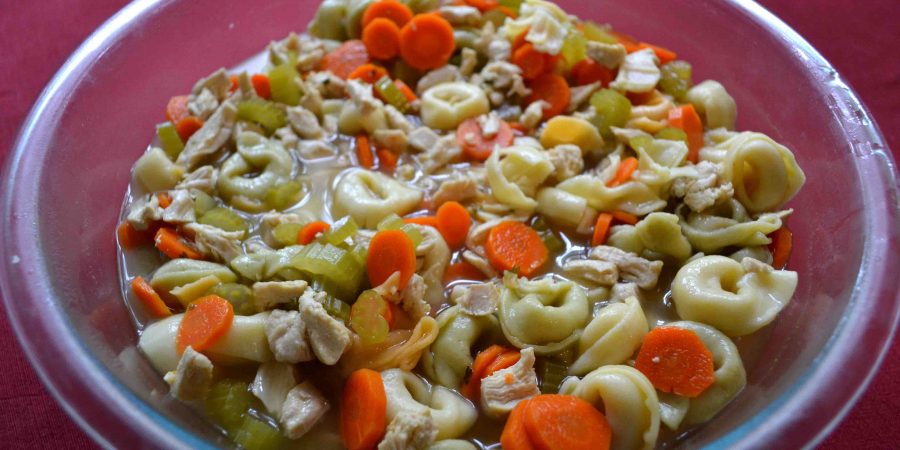Tortellini chicken soup is a twist on a rainy day classic! | Teaspoon of Nose