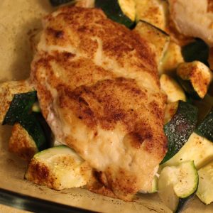 Hummus crusted chicken makes a great effortless weeknight meal!
