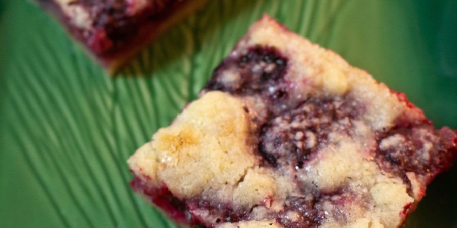 Blackberry pie bars are a simplified way to get that first taste of summer!  | Teaspoon of Nose