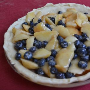 The perfect summertime treat: peach blueberry pie! 