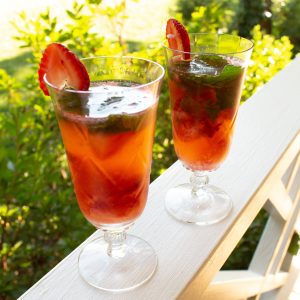 Strawberry mojitos make the perfect cocktail for the fourth of July!!!