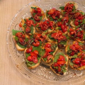 Bruschetta makes for a fresh summer appetizer, made even better by ingredients straight from the garden! 