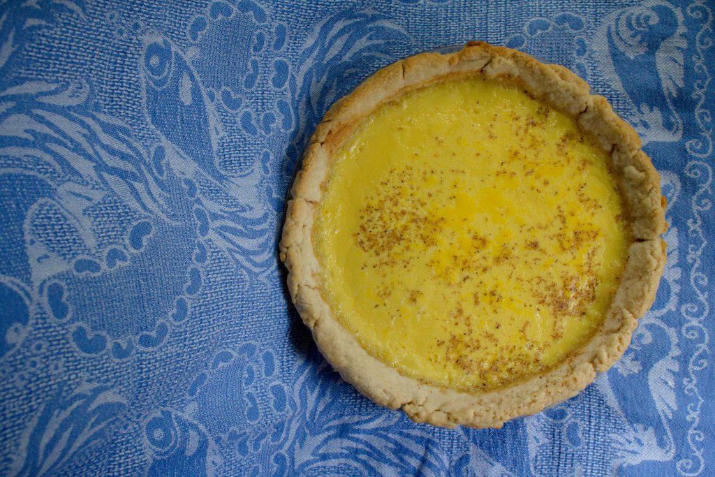 Custard Pie is rich and luscious and tastes overwhelmingly of vanilla with a hint of spice, making a perfect dessert for any holiday meal! | Teaspoon of Nose
