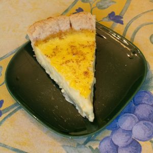 Custard Pie is rich and luscious and tastes overwhelmingly of vanilla with a hint of spice, making a perfect dessert for any holiday meal!