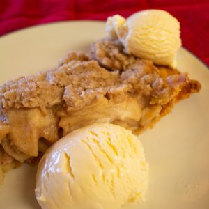 Streusel Caramel Apple Pie has everything you want in an apple pie, but kicks it up a notch with more oozy goodness inside and a sweet streusel topping!