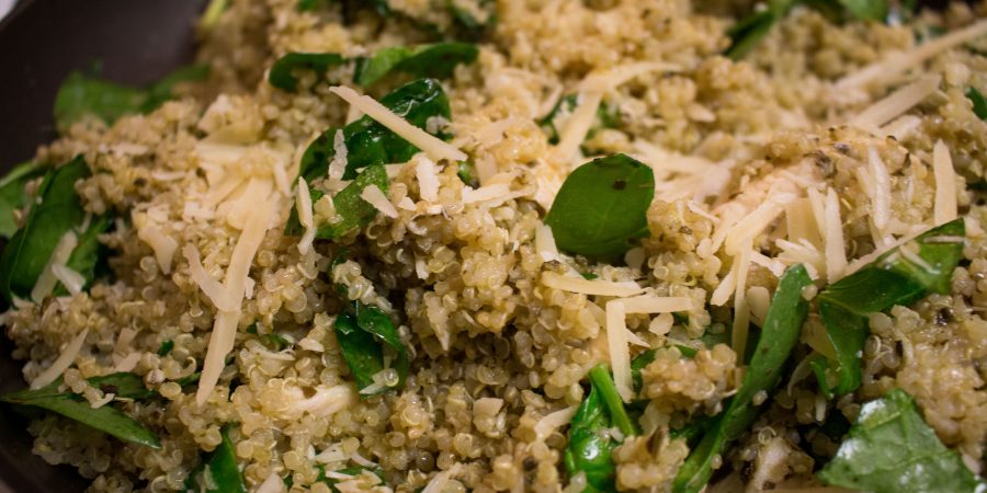 Pesto Quinoa Chicken makes a great weeknight hosting meal. It's simple to pull together and healthy comfort food, so perfect for guests of all ages!