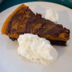 Pumpkin Brownie Pie is a mash-up of two classic American desserts: pumpkin pie and brownies! Perfect for Thanksgiving dessert!