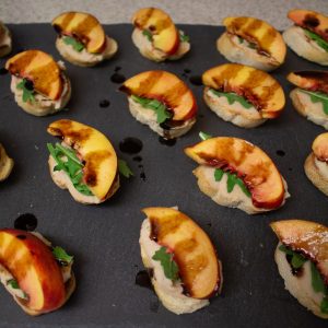 These nectarine crostini taste like spring: they're light and refreshing with a pop of sweet and a smokey finish!