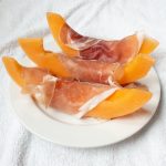 Cantaloupe and prosciutto or prosciutto e melone, is the perfect Italian summertime snack!