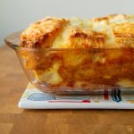 Cheese strata makes a great breakfast option for holidays when you've got a house full of people or hosting an at-home brunch!