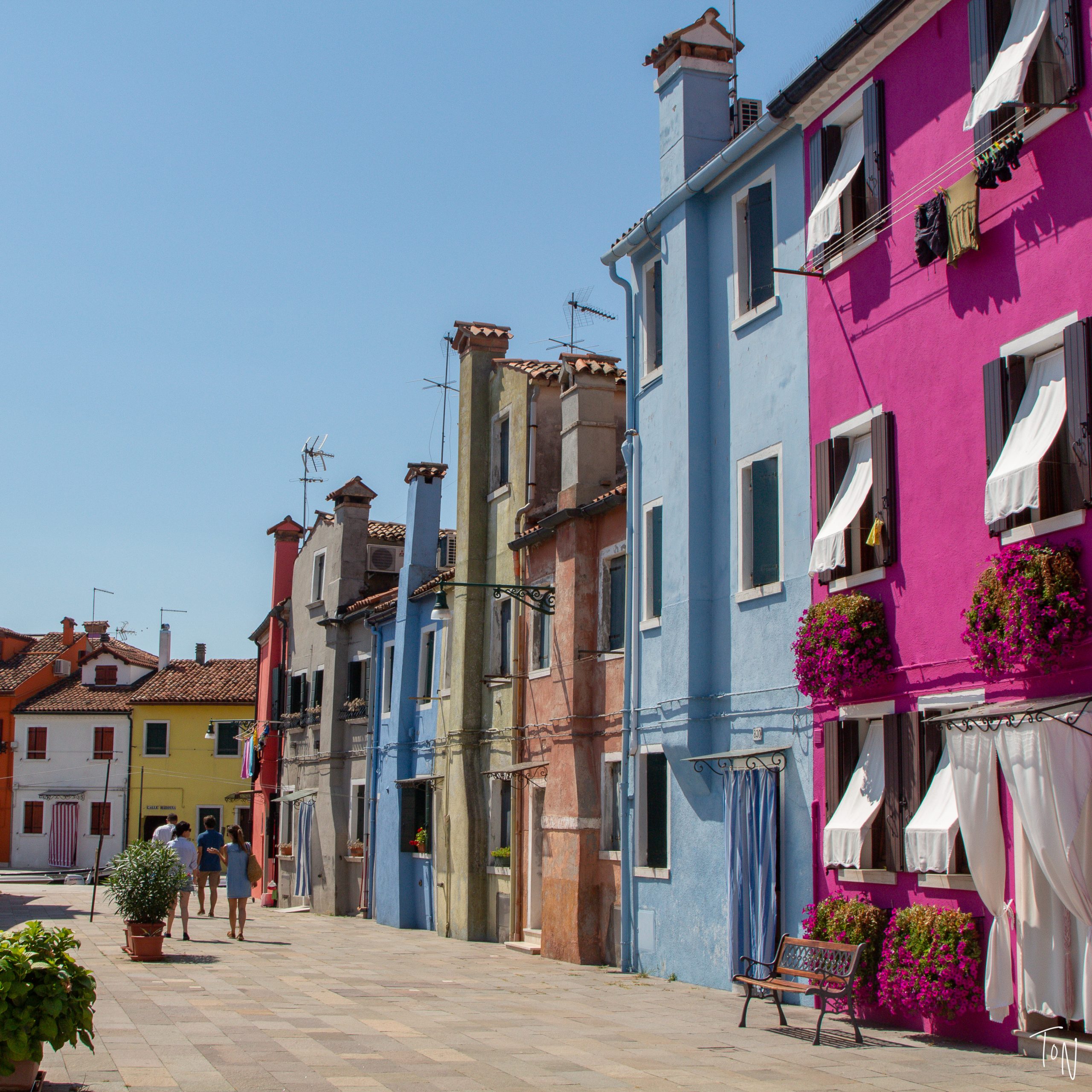 Burano Island in Venice, known for lace and colorful houses