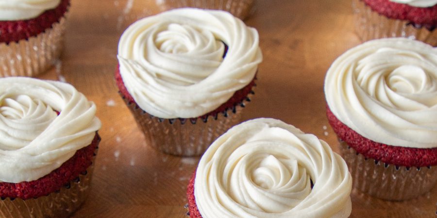 Fluffy but loaded with flavor, these red velvet cupcakes the perfect Valentine's Day dessert at home!