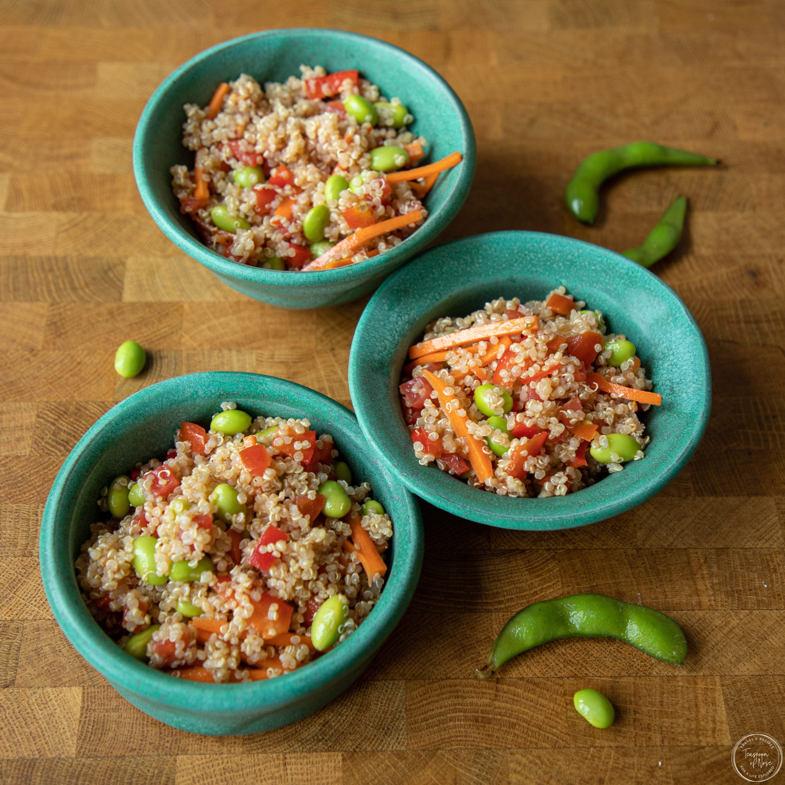 Quinoa and edamame salad is the perfect dish for picnics, beach days, or your go-to summer lunch!