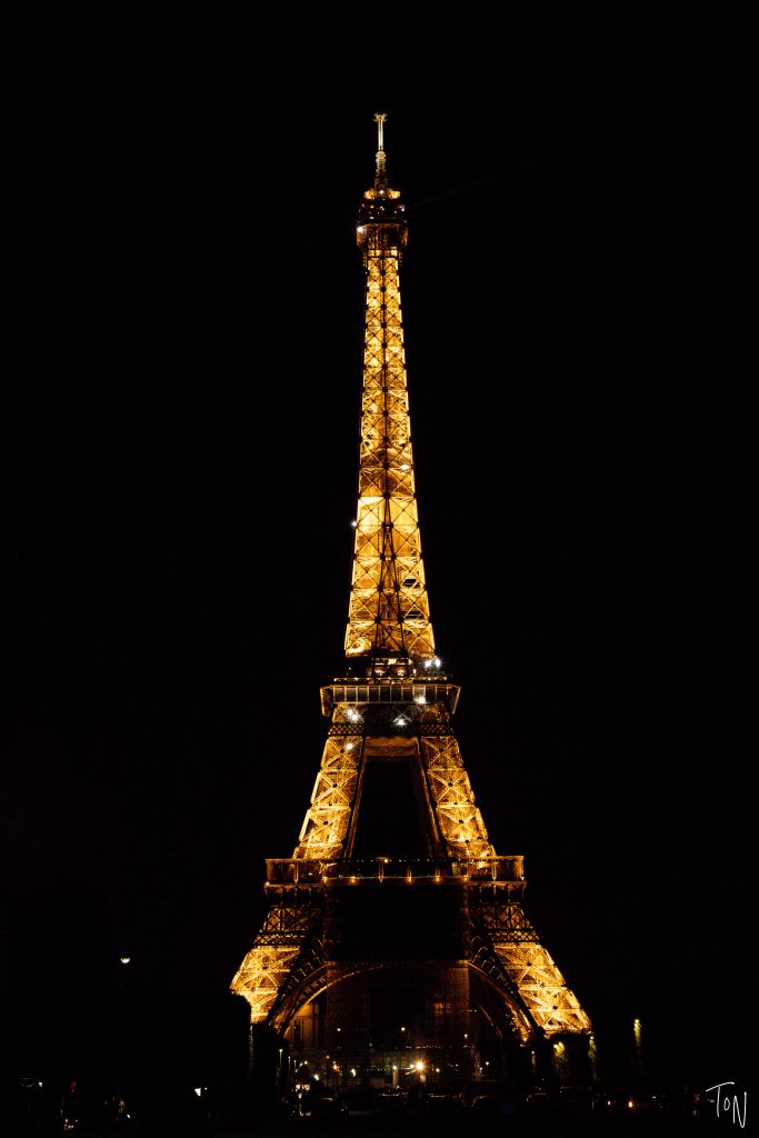 Paris at night Eiffel Tower