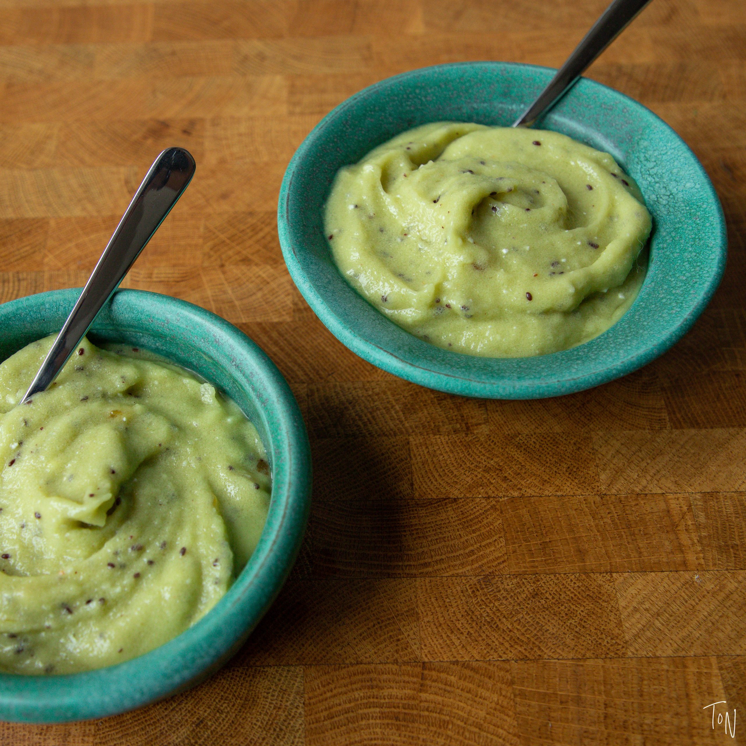 Dairy-free kiwi sorbet is perfect for cooling off on a hot day!