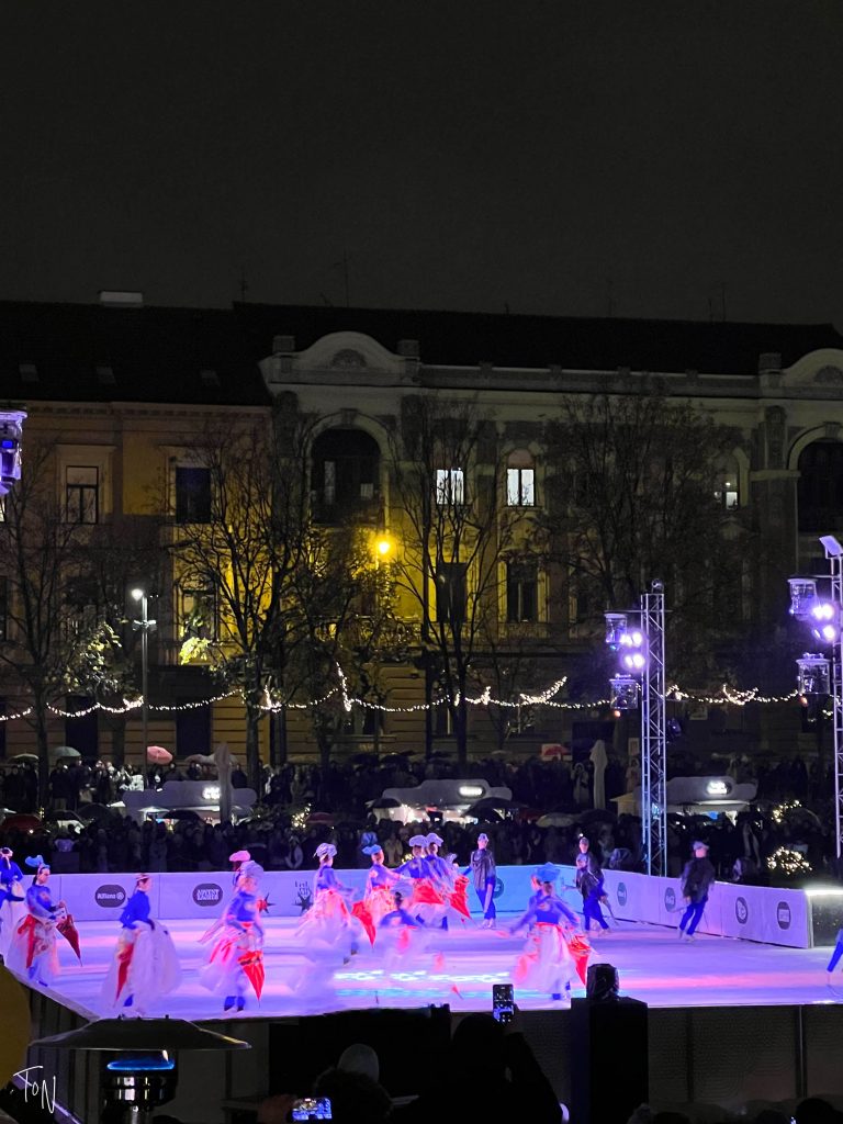 Ice rink performance at the Zagreb Christmas market