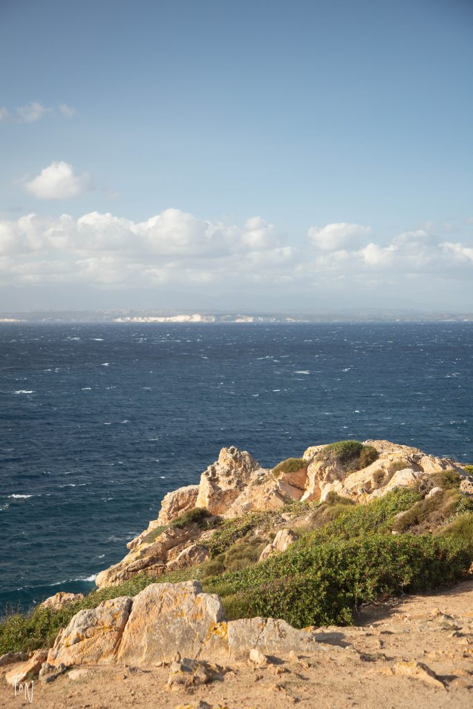 View of Corsica from the beach!