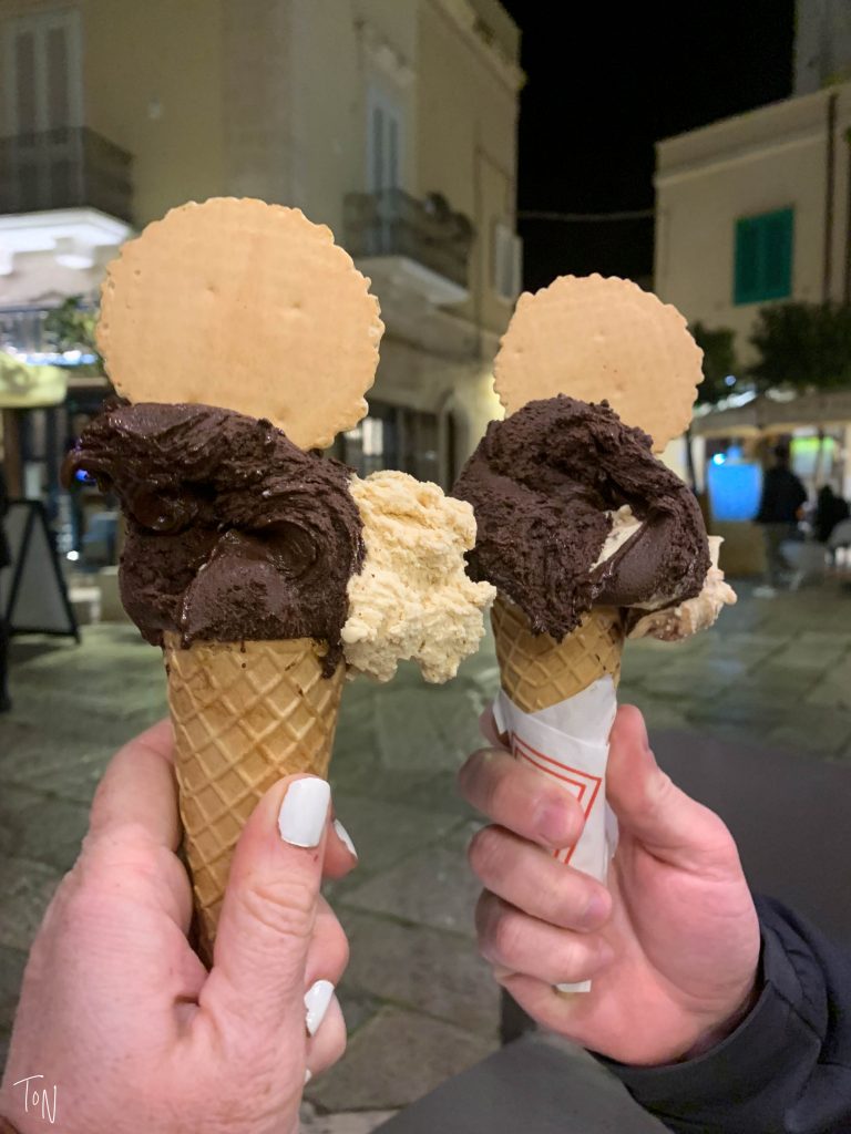 the best gelato in Monopoli, Puglia