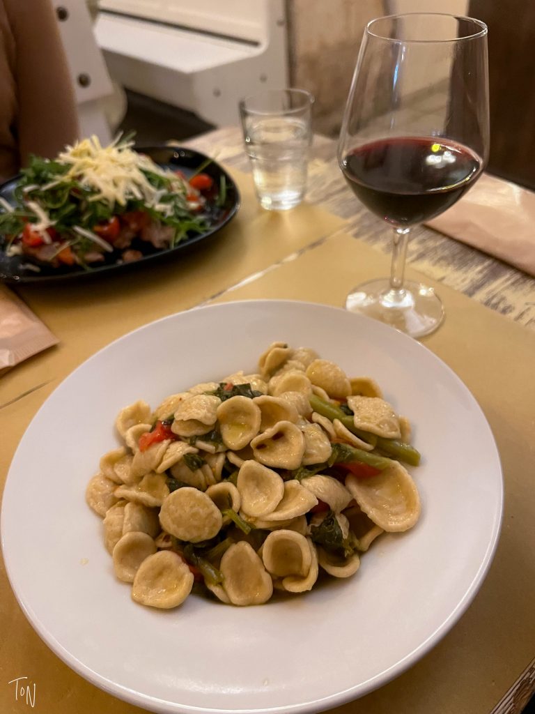 Traditional dinner in Puglia, Ostuni