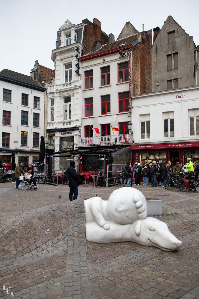 Unique statues in Antwerp, Belgium