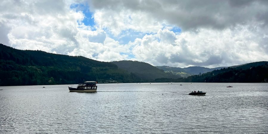 Boating on Lake Titisee, Germany