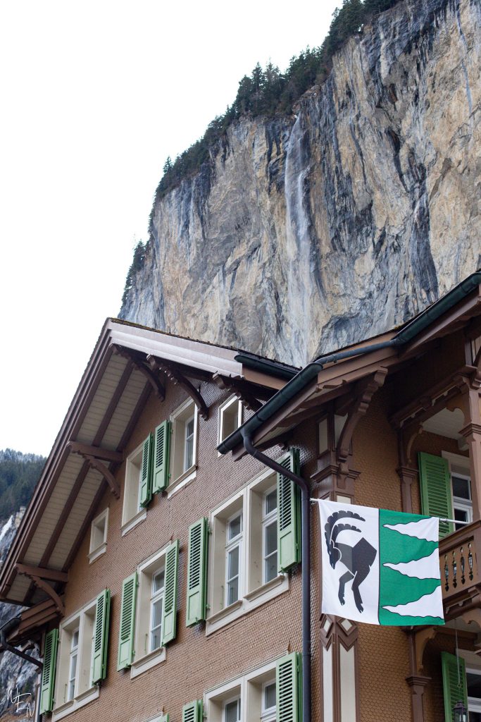 Lauterbrunnen waterfalls in Switzerland