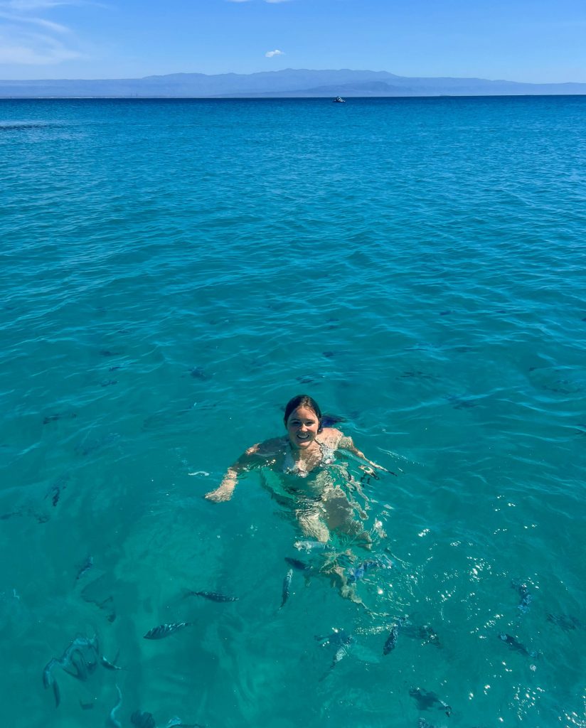 Swimming with fish in Capo Vaticano