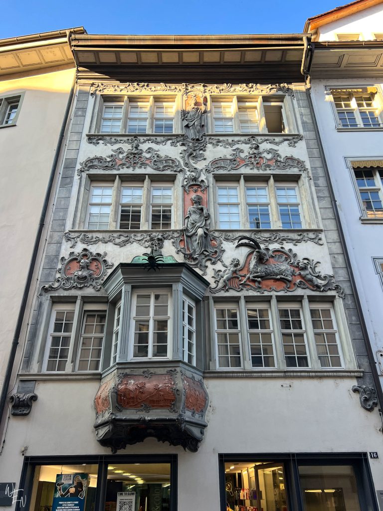 Visit Schaffhausen's historic old town full of medieval art all over the walls!